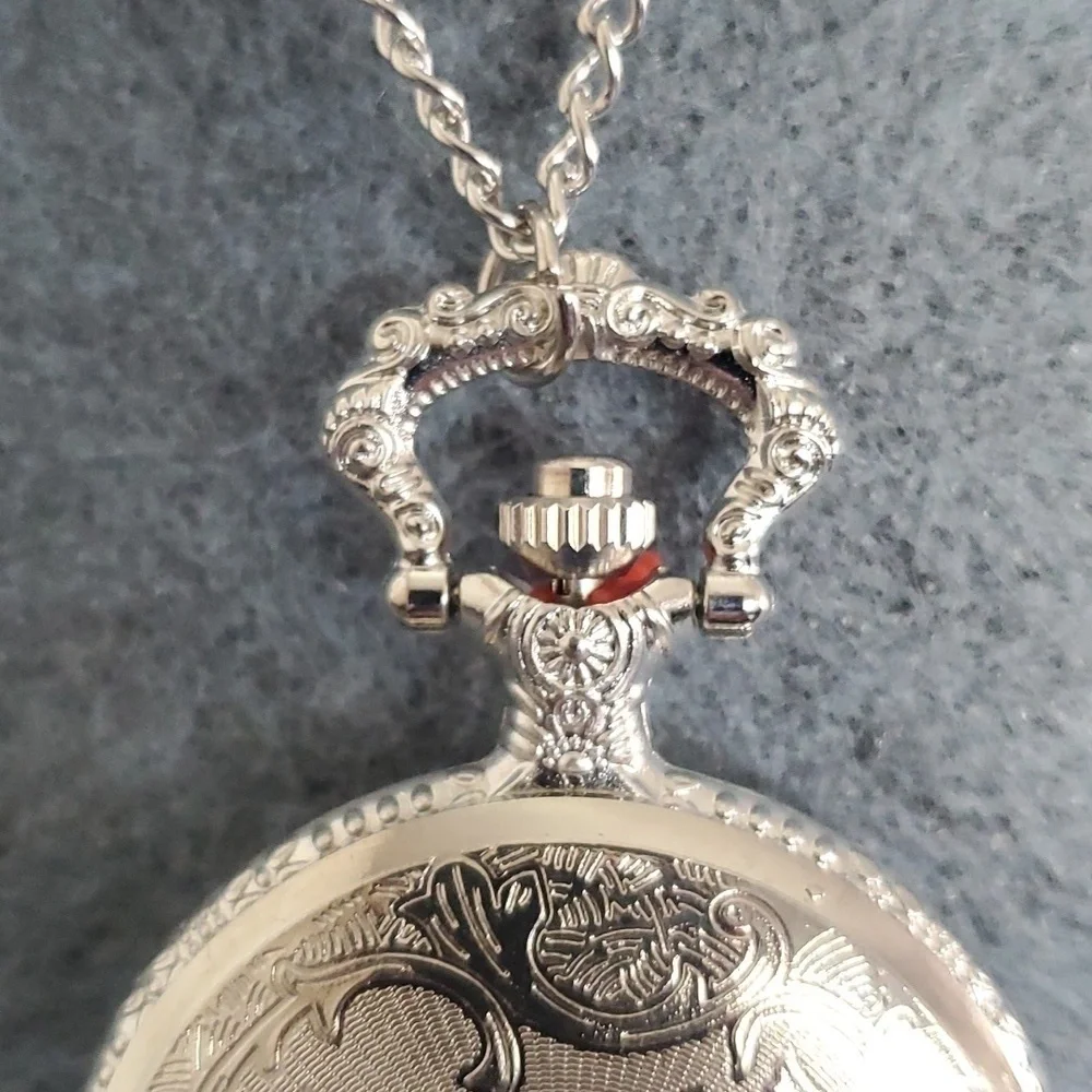 Golden Train Pocket Watch Gold Plated Stainless Steel